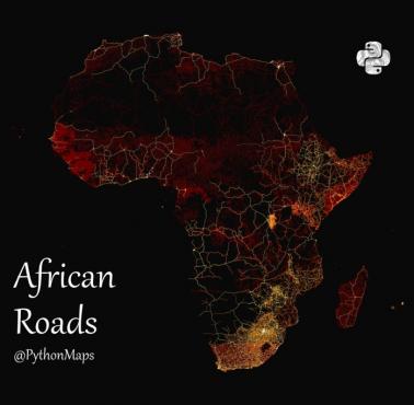 Sieć dróg (sieć transportowa, sieć drogowa) w Afryce