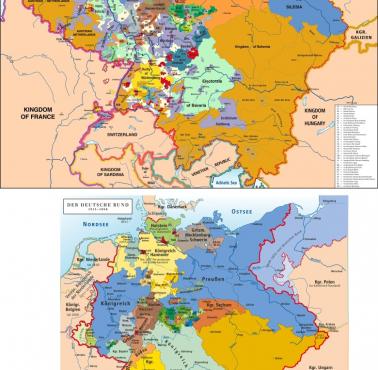 Państwa niemieckie przed i po okresie napoleońskim, -1815, 1815-1866