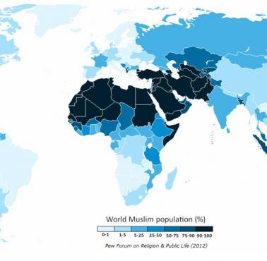 Muzułmanie na świecie, 2012, Pew