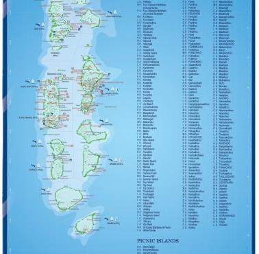 Mapa turystyczna Malediwów