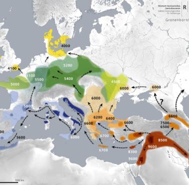 Rozprzestrzenianie się rolnictwa w zachodniej Eurazji, między 9600 a 3800 lat p.n.e.