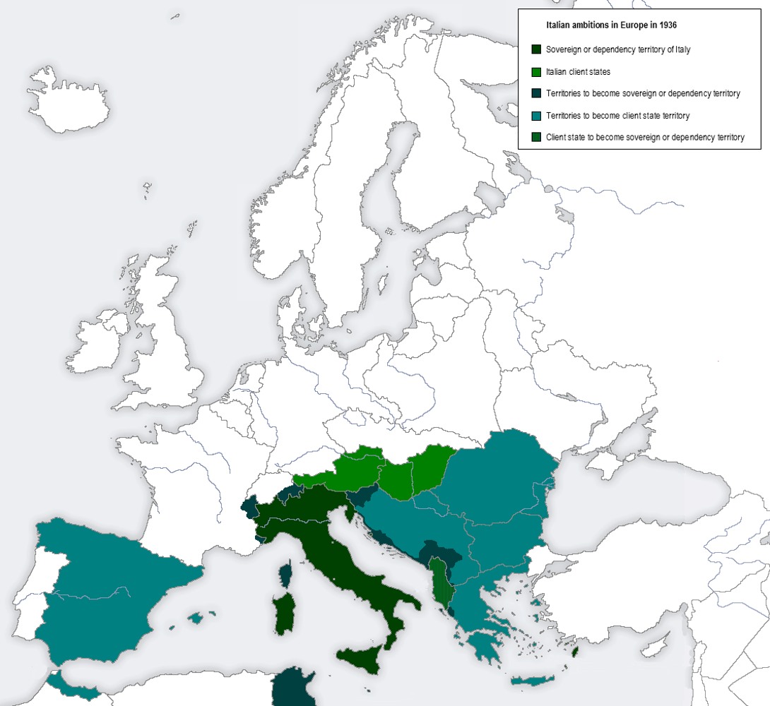 Plany faszystowskich Włoch Mussoliniego dotyczące Europy w 1936 r.