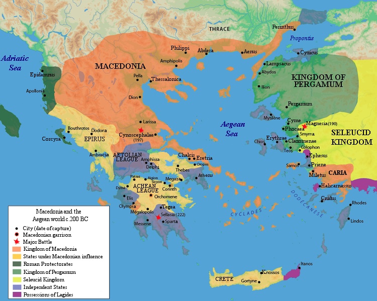 Macedonia i świat egejski ok. 200 r. p.n.e.