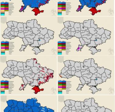 Dominujący język na Ukrainie wg.spisu ludności z 2001 roku
