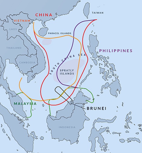 Wyłączne strefy ekonomiczne (EEZ - Exclusive Economic Zones) Morza Południowochińskiego