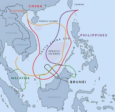 Wyłączne strefy ekonomiczne (EEZ - Exclusive Economic Zones) Morza Południowochińskiego