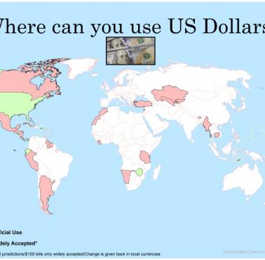 Państwa, w których amerykański dolar jest środkiem płatniczym