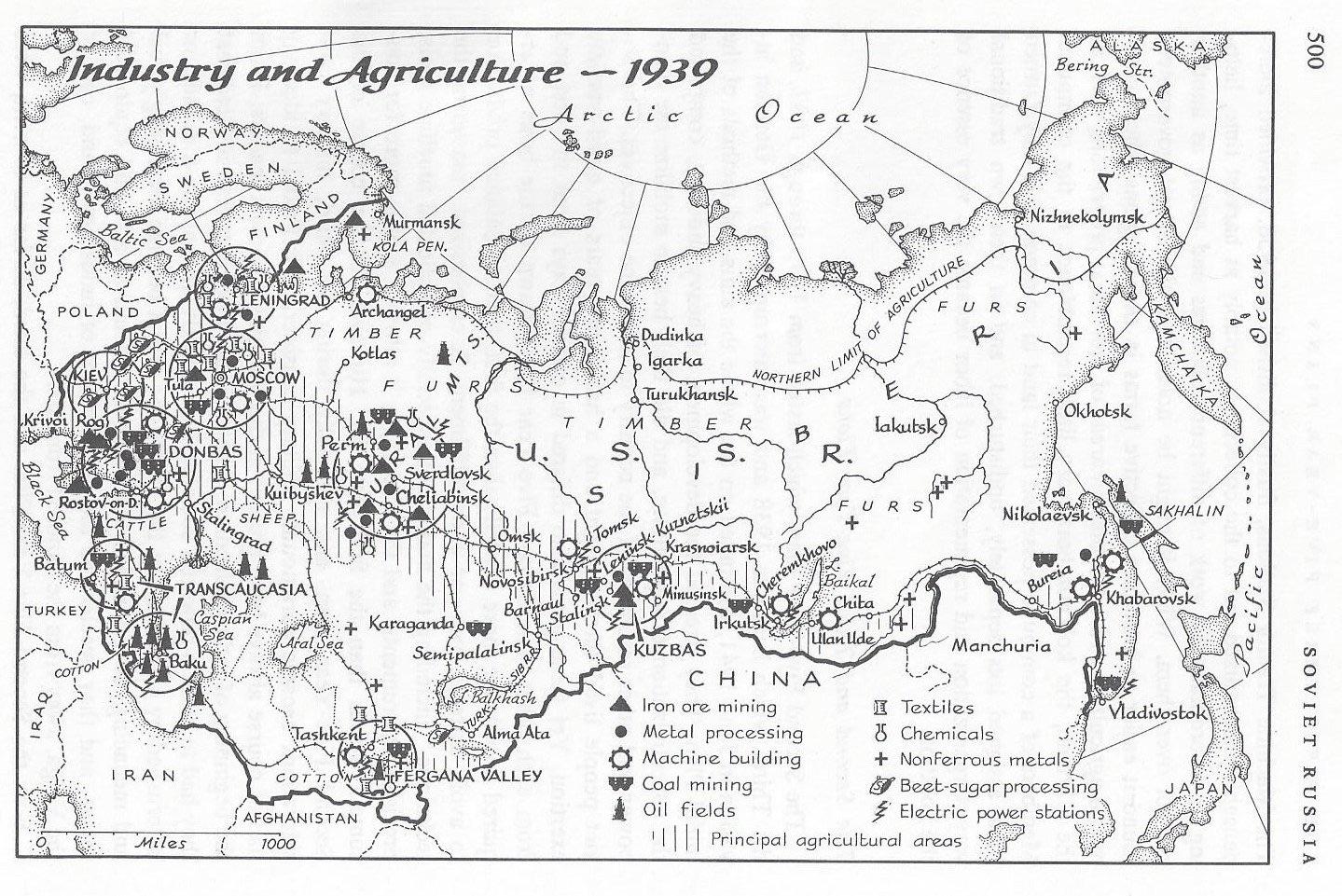 Przemysł i rolnictwo w Związku Radzieckim w 1939