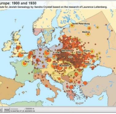 Ludność żydowska w Europie w latach 1900-1930