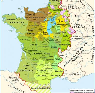 Mapa Francji z 1030 roku