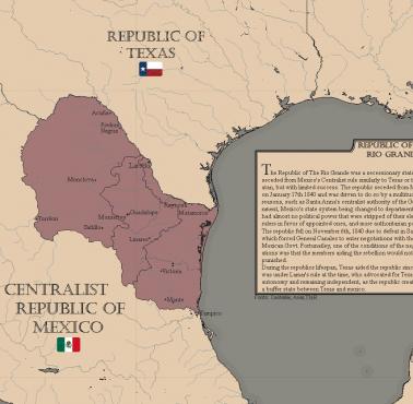 Republika Rio Grande – krótko istniejące państwo w Ameryce Północnej pomiędzy Republiką Teksasu a Meksykiem, 1840