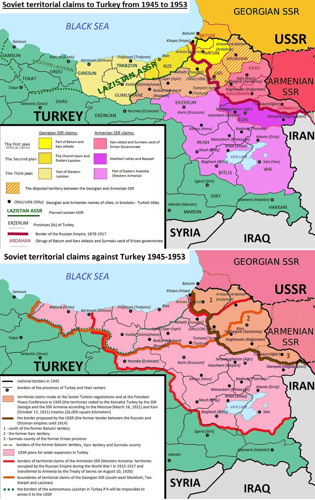 Roszczenia terytorialne ZSRR wobec Turcji w latach 1945-1953