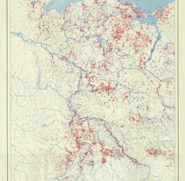 Mapa słowiańskich znalezisk archeologicznych i słowiańskich nazw topograficznych w Niemczech