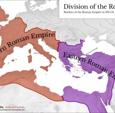 Podział Imperium Rzymskiego w 395 roku