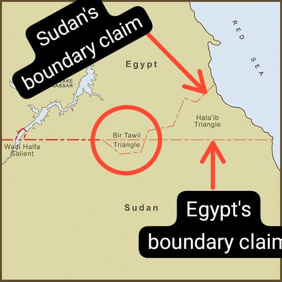 Bir Tawil, obszar ziemi niczyjej wzdłuż granicy egipsko-sudańskiej oraz obszary wzajemnych roszczeń