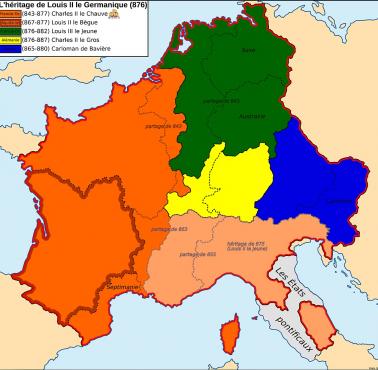 Podział państwa Karola Wielkiego - od Traktatu z Verdun 843 do 880