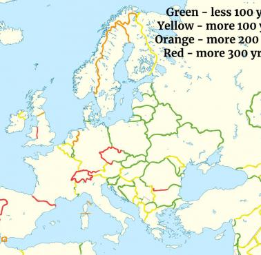 Jak długo utrzymały się europejskie granice?