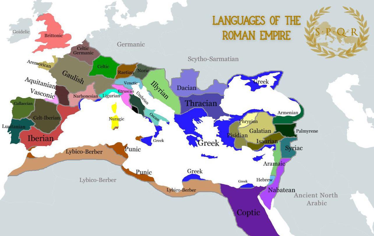 Języki starożytnego Rzymu w I wieku naszej ery