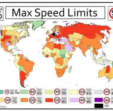 Maksymalne ograniczenia prędkości na całym świecie