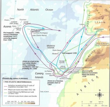 Pierwsza faza Ery Odkryć - europejskie małe kroki w kierunku Atlantyku, XIV-XV wiek