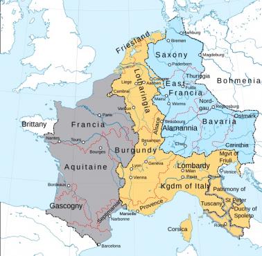 Podział państwa Karola Wielkiego - od Traktatu z Verdun po 843