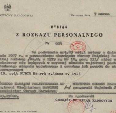 Aż do 1980 Wojciech Jaruzelski podpisywał rozkazy degradujące oficerów LWP żydowskiego pochodzenia do stopnia szeregowca
