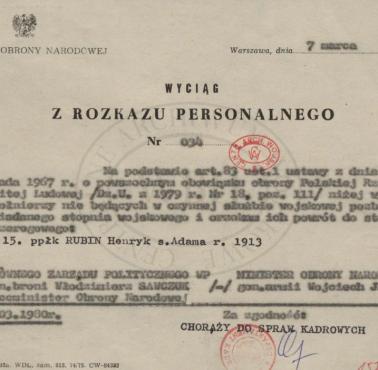 Aż do 1980 Wojciech Jaruzelski podpisywał rozkazy degradujące oficerów LWP żydowskiego pochodzenia do stopnia szeregowca