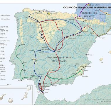 Najazd Arabów (Muzułmanów) na Europę, narodziny Al-Andalus, 711-732