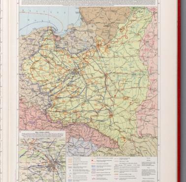 Agresja niemiecka w wrześniu 1939. Wojskowa mapa wydana w Czechosłowacji w 1965 roku