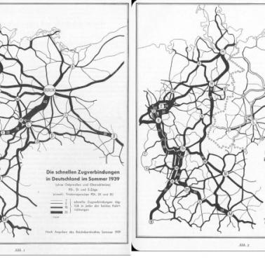 Sieć transportowa Niemiec w 1939 roku i RFN i NRD 1952-1953