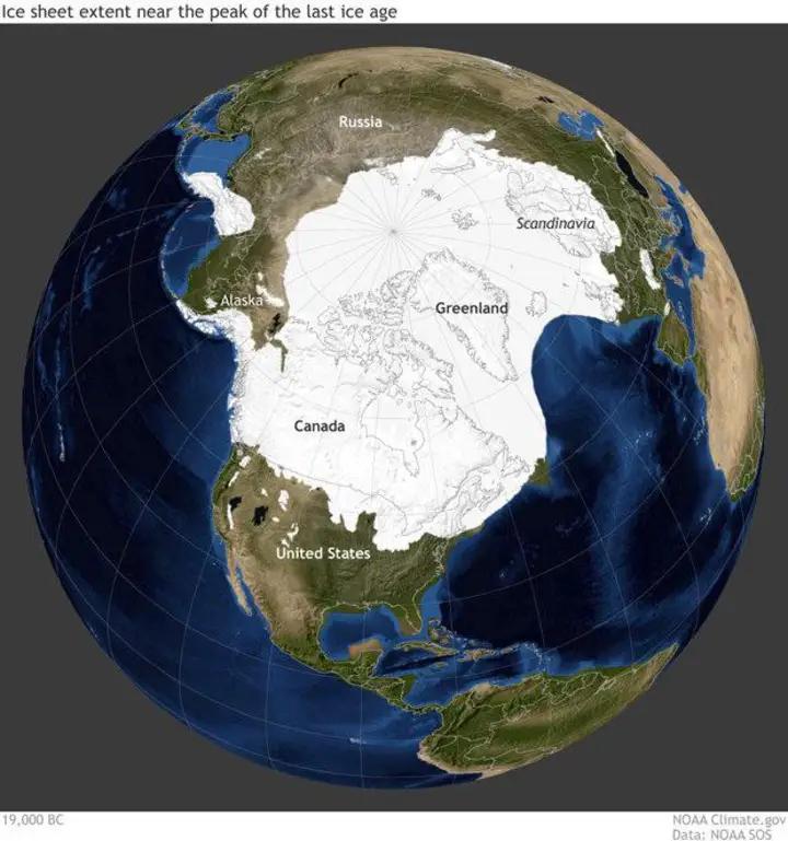 Świat w epoce lodowcowej 20 tys. lat temu