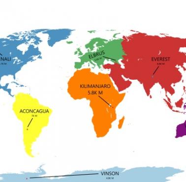 Najwyższy szczyt na każdym kontynencie