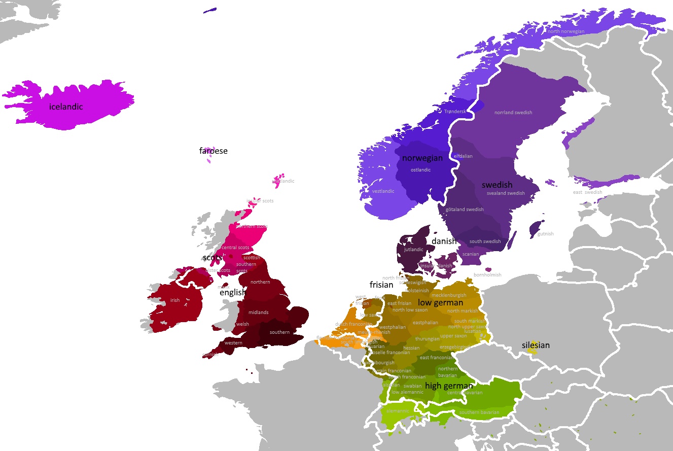 Języki i dialekty germańskie w Europie