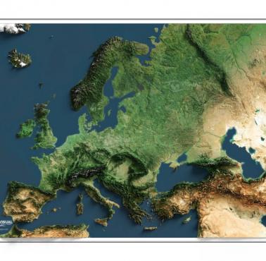 Reliefowa mapa Europy (topograficzna)