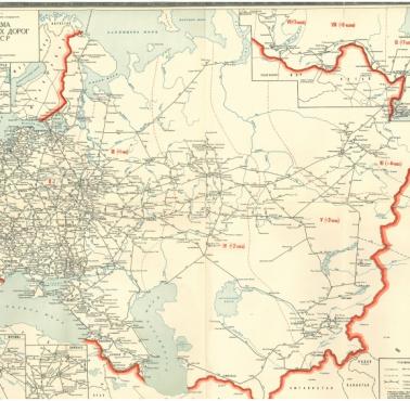 Sieć kolejowa ZSRR (Rosji) w 1960 roku