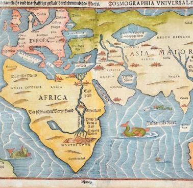 Mapa świata wykonana w 1581 roku