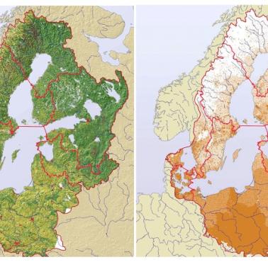 Mapa zlewni Morza Bałtyckiego