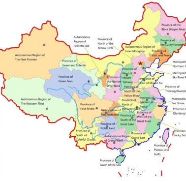 Dosłowne tłumaczenie nazw prowincjonalnych regionów administracyjnych Chin