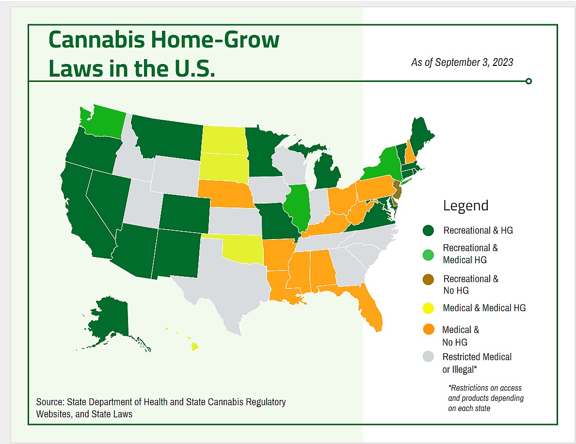 Legalność marihuany w USA, 2023