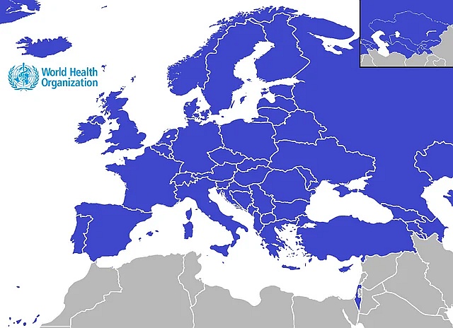 Podział Europy dla Światowej Organizacji Zdrowia (World Health Organization, WHO) przy ONZ