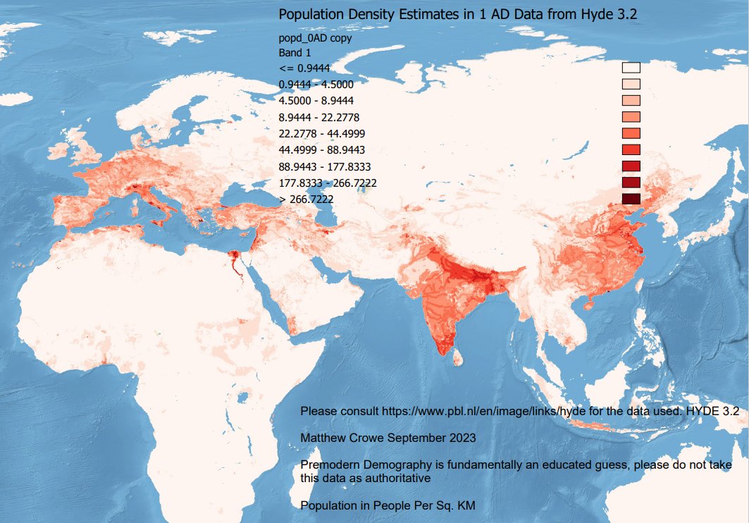 Gęstość zaludnienia świata w 1 roku n.e.