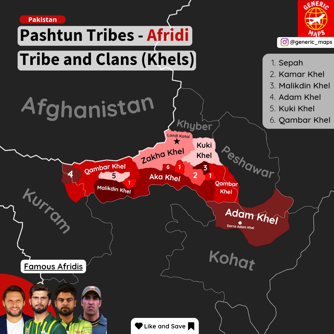 Plemiona i klany Pasztunów - Afridi