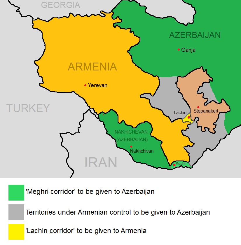 Propozycja wymiany obszarów rozważana przez Armenię i Azerbejdżan w 2002 r.