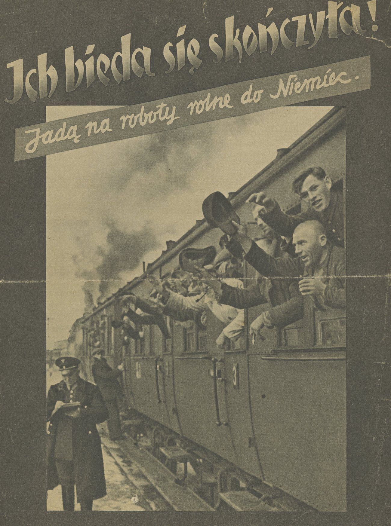Niemiecki plakat propagandowy z czasów okupacji 1939-1945