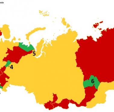 Sześć korytarzy geopolitycznych i republik Rosji