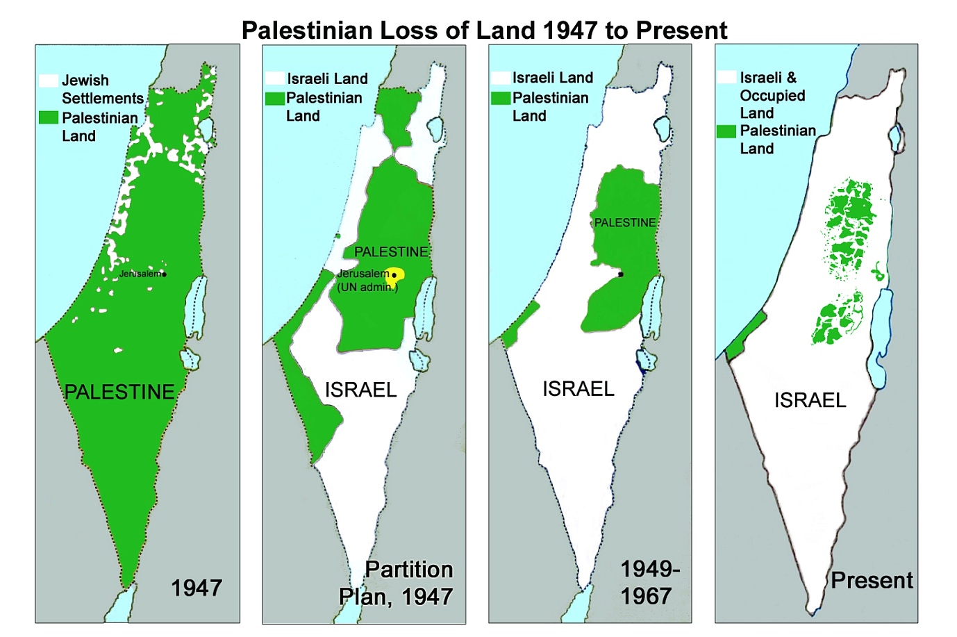Ekspansja terytorialna Izraela w latach 1947-2023