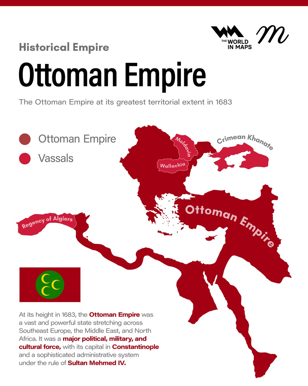 Największy zasięg terytorialny Imperium Osmańskiego, 1683 rok