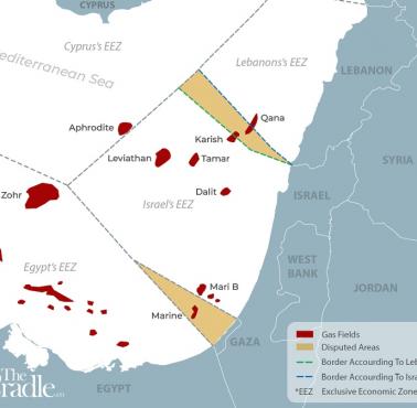 Morskie pola gazowe w Lewancie - Strefa Gazy/Palestyna