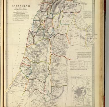 Mapa Palestyny z 1843 roku