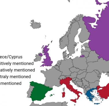 Kraje, w których hymnie znajduje się wzmianka o Grecji